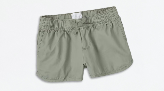an Image of The Childrens Place Girls Twill Dolphin Shorts