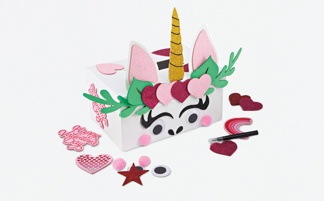 an Image of Valentines Day Unicorn Mailbox Decoration Kit