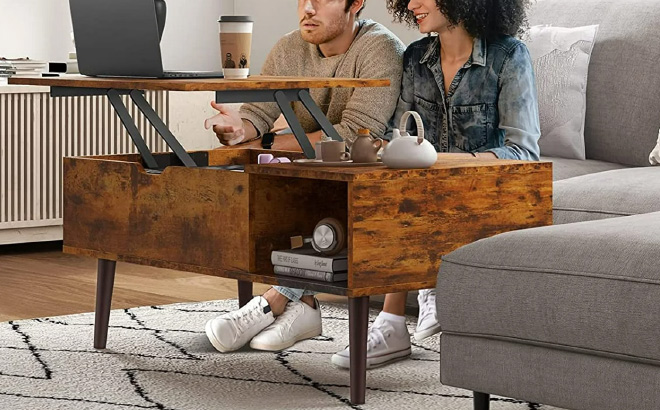 edx Adjustable Height Wooden Coffee Table edx Adjustable Height Wooden Coffee Table