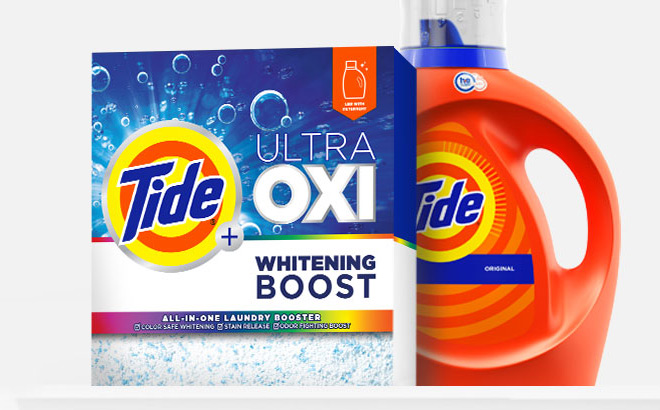 A Box of Tide Ultra Oxi Whitening Booster