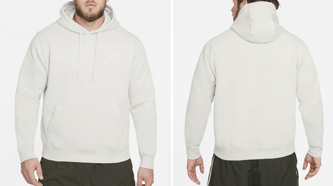 A Man Wearing Nike Sportswear Club Pullover Fleece Hoodie