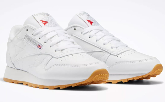 A Pair of Reebok Classic Leather Shoes