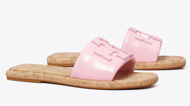 A Pair of Tory Burch Double T Sport Slide A Pair of Tory Burch Double T Sport Slide