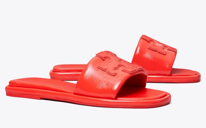 A Pair of Tory Burch Double T Sport Slide A Pair of Tory Burch Double T Sport Slide