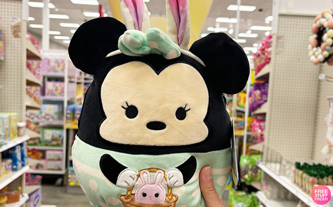 A Person Holding Squishmallows Disney Minnie Mouse