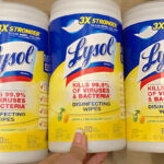 A Person Holding a Lysol Disinfectant Wipes
