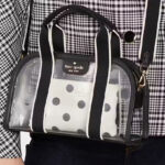 A Person Wearing Kate Spade Clare See Through Duffle Crossbody
