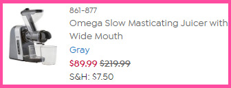 A Screen Grab of the Omega Slow Masticating Juicer Check out Page on HSN A Screen Grab of the Omega Slow Masticating Juicer Check out Page on HSN