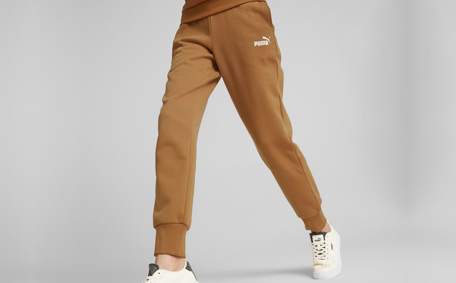 A Woman Wearing Puma Mid Rise Cuffed Sweatpants