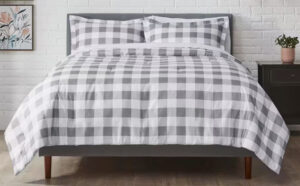 A photo of StyleWell Tatefield 2 Piece Reversible Gingham Comforter Set