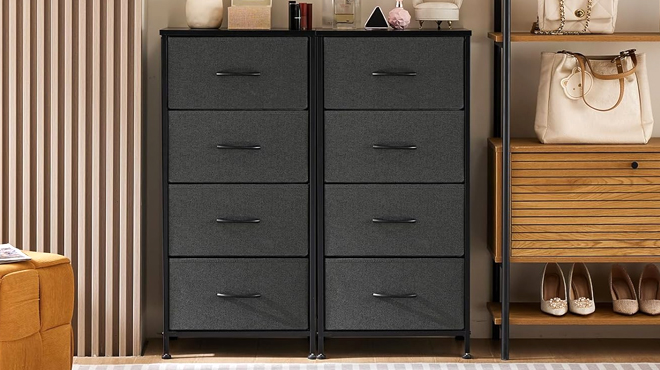 A photo of Sweetcrispy Dresser with 4 Storage Drawers