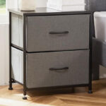 A photo of Sweetcrispy Nightstand with 2 Storage Drawers