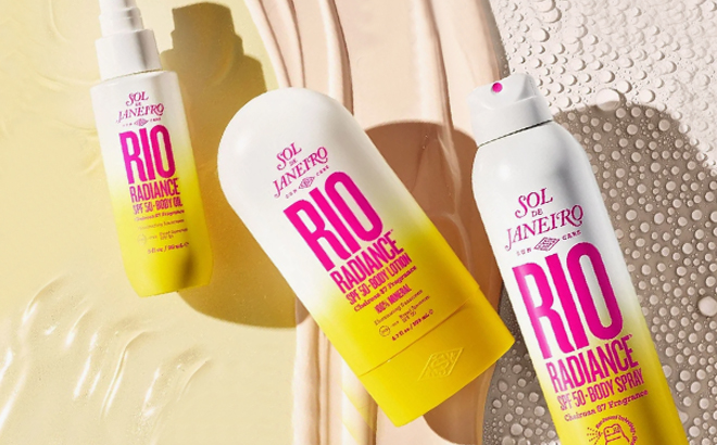 A photo showing New Sol De Janeiro Rio Radiance SPF 50 Collection