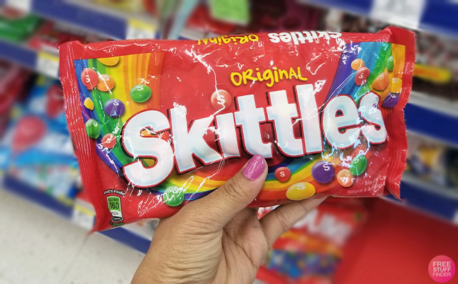 A photo showing Skittles Original Flavor Jellybeans Easter Seasonal Candy