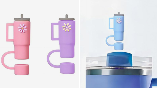 Three Stanley Straw Toppers A photo showing Three Stanley Straw Toppers