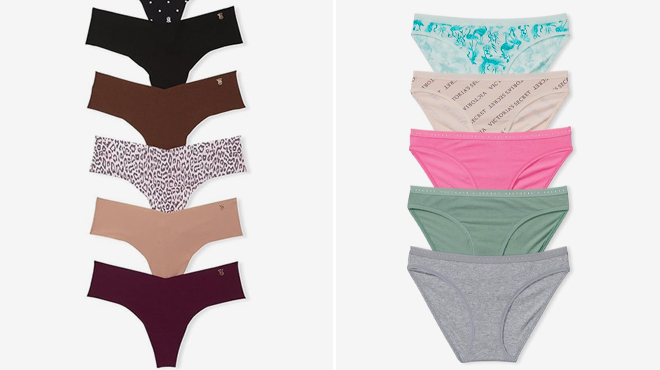 A photo showing Victorias Secret No Show Thong Panties and Bikini Panties