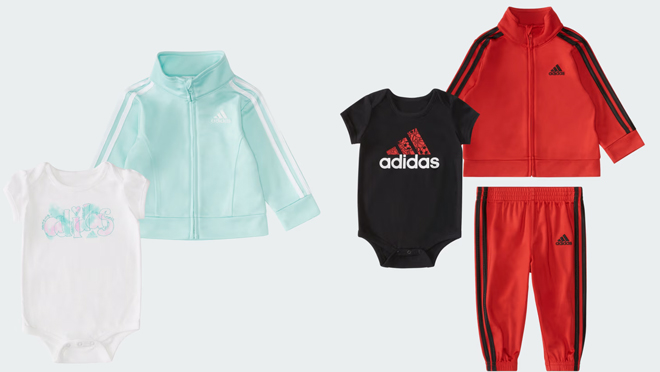 Adidas Baby 3 Piece Tricot Track Set in Two Colors