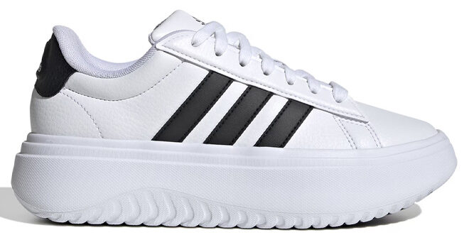 Adidas Grand Court Platform Sneaker in White Color