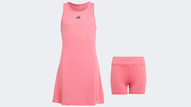 Adidas Kids Club Tennis Dress in Pink Fusion Color