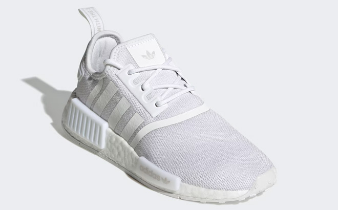 Adidas Kids NMD R1 Refined Shoes in Cloud White Color
