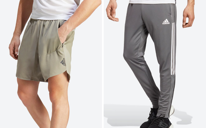 Adidas Mens Designed For Training Shorts and Mens Tiro 21 Track Pants