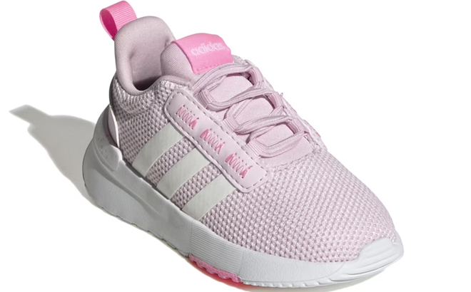 Adidas Racer TR21 Running Toddler Sneakers in the Color Light Pink and White