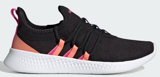 Adidas Womens Puremotion Adapt 2 0 Shoes in Black and Pink