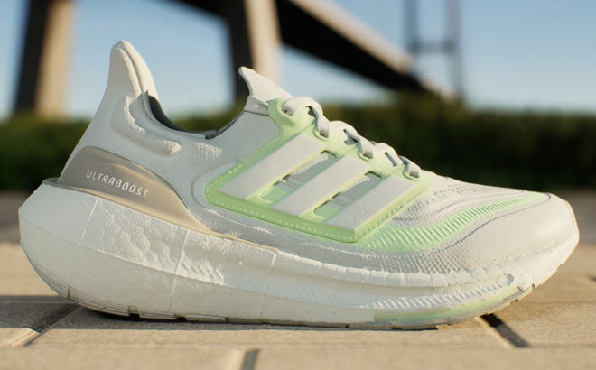 Adidas Womens Ultraboost Light Running Shoe in Crystal Jade and Green Spark Color