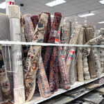 Area Rugs in shelf at Target
