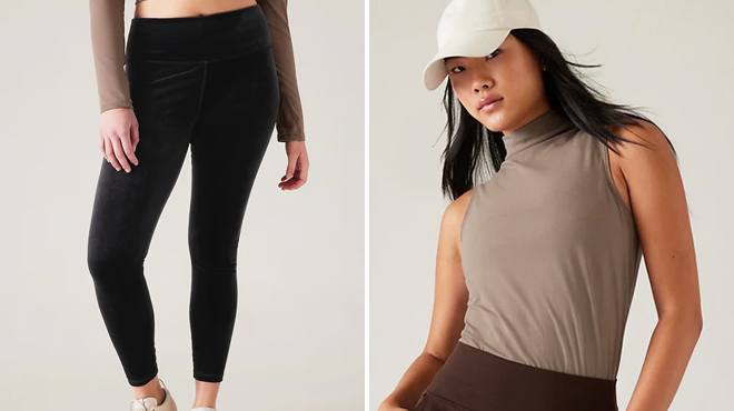 Athleta Womens Ultra High Rise Elation Tight and Athleta Womens Outbound Tank