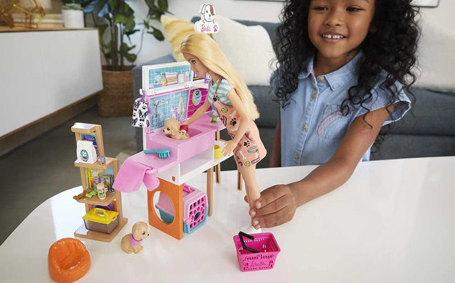 Barbie Doll and Pet Boutique Playset