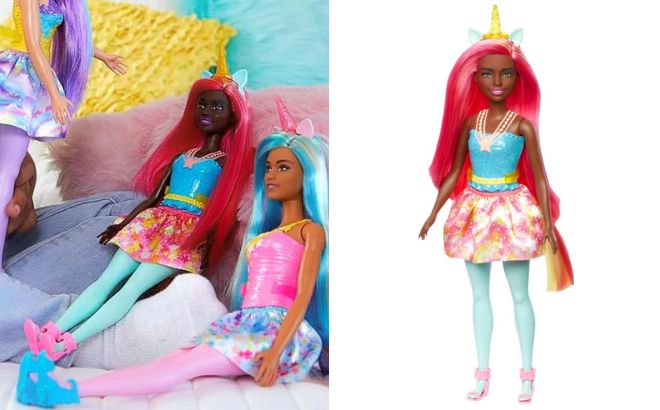 Barbie Dreamtopia Unicorn Doll with Pink Yellow Hair