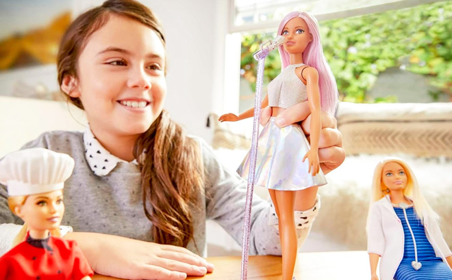 Barbie Pop Star Fashion Doll with Pink Hair Brown Eyes