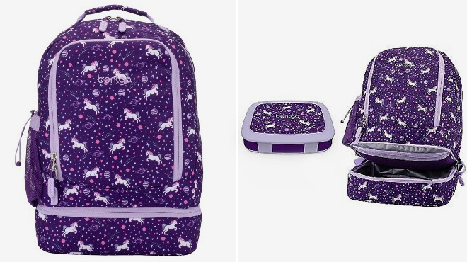 Bentgo Kids Backpack Insulated Lunch Bag in Unicorn style