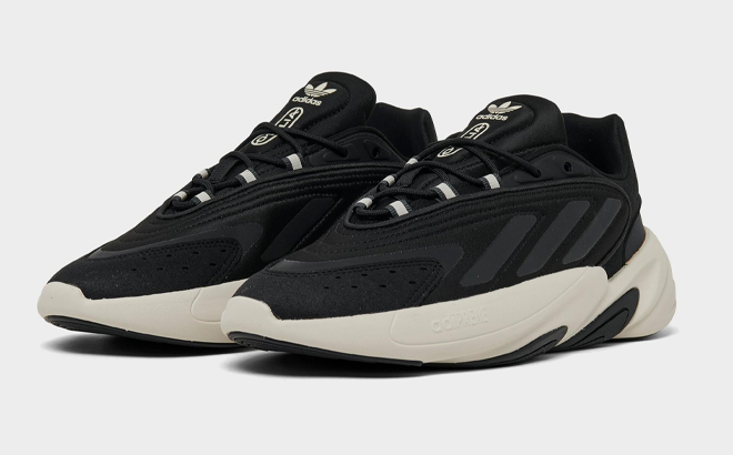 Big Kids Adidas Originals Ozelia Casual Shoes in the Color Black