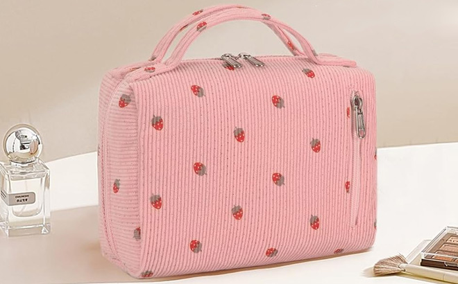 Bluboon Makeup Bag Zipper Pouch Travel Portable Cosmetic Bag