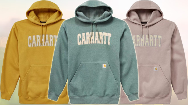 Carhartt Mens Collegiate Logo Graphic Hoodie in Three Different Colors