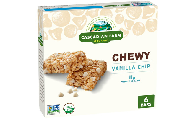Cascadian Farm Organic 6 Count Vanilla Chip Chewy Granola Bars