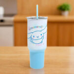Cinnamoroll Ombre Stainless Steel Travel Cup on a Kitchen Counter