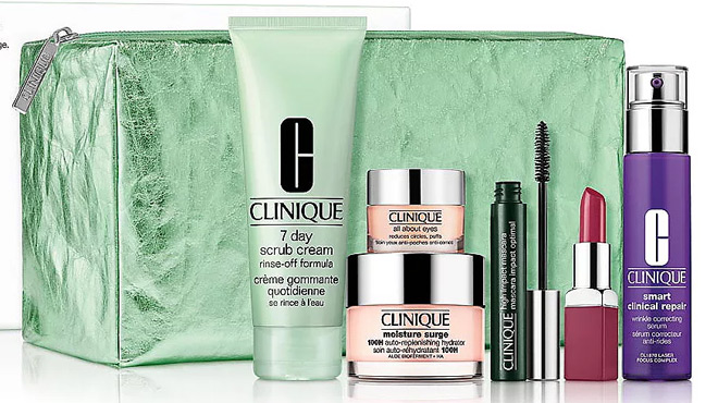 Clinique Best Skin Care Makeup Set with bag Pouch