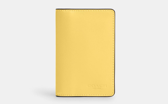 Coach Outlet ID Wallet in Retro Yellow Color