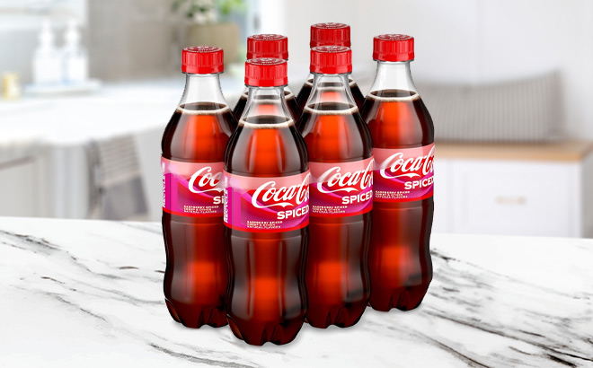 Coca Cola Spiced Bottles 6 Piece in the Kitchen