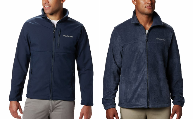 Columbia Ascender Mens Softshell Jacket and Steens Mountain Mens Fleece Jacket