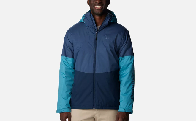 Columbia Mens Point Park Insulated Jacket in Blue