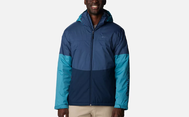 Columbia Mens Point Park Insulated Jacket in Blue Columbia Mens Point Park Insulated Jacket in Blue