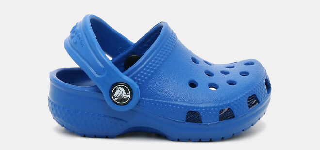 Crocs Littles Clog in Cobalt Blue Bolt Color