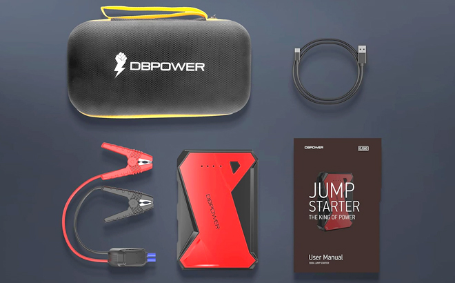 DBPOWER 1000A Portable Car Jump Starter Kit