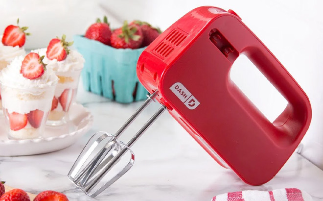 Dash 3 Speed Hand Mixer in Red Color