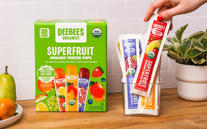 DeeBees Organics Classic SuperFruit Freezie Pops
