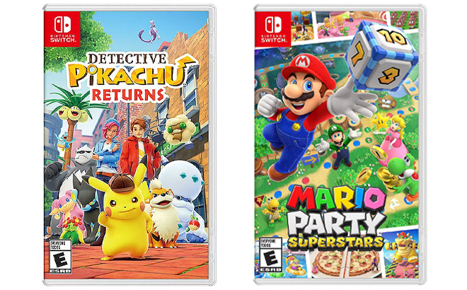 Detective Pikachu Returns and Mario Party Superstars for Nintendo Switch